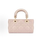 DIOR Lady D-Joy Metal finish Pendant detachable chain single-shoulder crossbody handbag Ultra-mini women\'s carmine pink